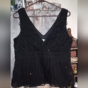 Elegant Black short length Sleeveless Top